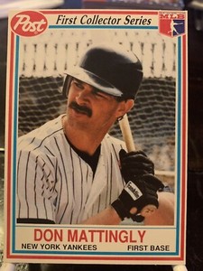 1990 Post Cereal Collector Series - #1 - Don Mattingly - New York Yankees