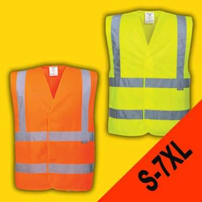 Warnweste Sicherheitsweste Warnschutzweste C470 Portwest gelb/orange (Gr.S-7XL)
