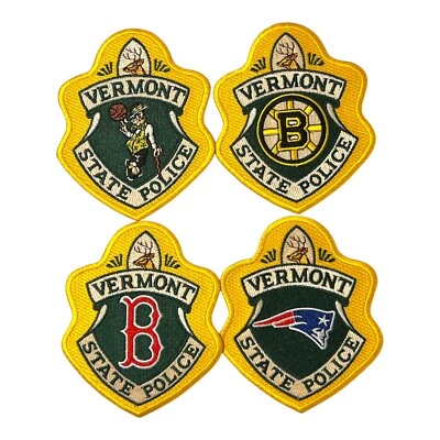 Vermont State Police Sports Themed Patches Red Socks, Bruins, Celtics, Patriots - Image 1 of 2