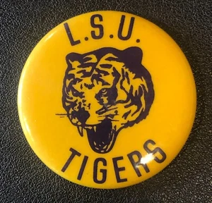 Louisiana State University Tigers NCAA VINTAGE ACC College Button Pinback - Picture 1 of 2