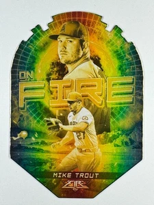 MIKE TROUT 2022 Topps Fire #EF-8 On Fire DIE CUT GOLD MINTED LA Angels - Picture 1 of 3