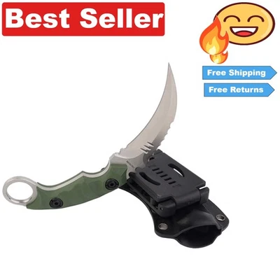 Fixed Blade Tactical Knife - 8cm Sharp Double-Edged Blade with Ergonomic Handle - Image 1 of 4