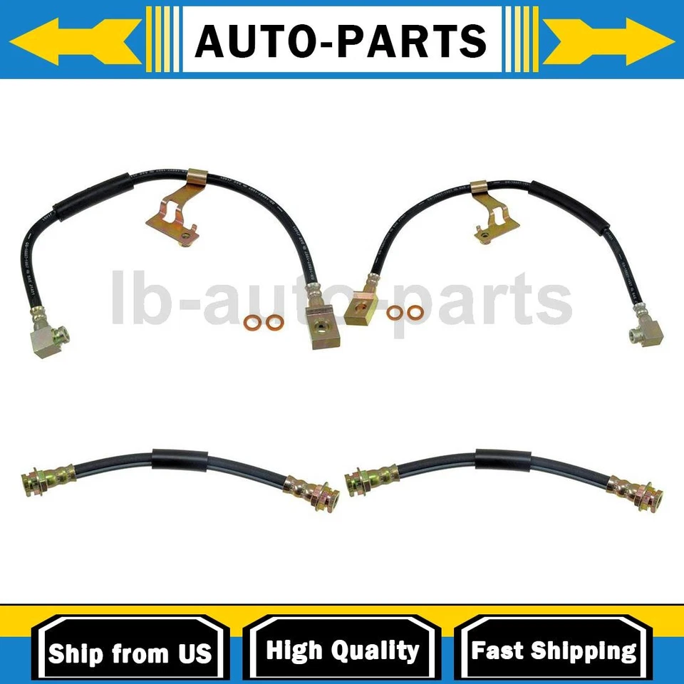 Front Rear Brake Hose Dorman 4PCS For 1990 Chrysler Shadow 2.5L - Image 1 of 4