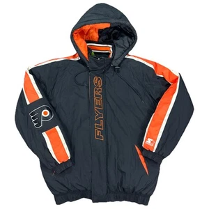 Vintage Men’s Starter Philadelphia Flyers Puffer Jacket 90s Size XL - Picture 1 of 9