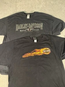 2 Men's Harley Davidson HD shirts lot XXL North Carolina, Mississippi Y2K 2010s - Picture 1 of 10