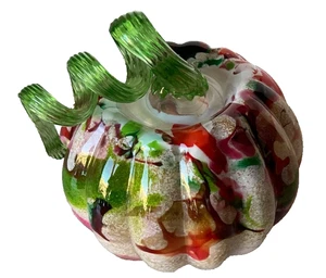 Fall Autumn Harvest Glass Pumpkin Holiday Home Accent Thanksgiving Decoration - Picture 1 of 7