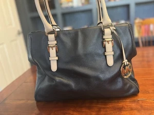 Michael Kors Tasche Schultertasche schwarz Fulton Leder groß - Bild 1 von 11