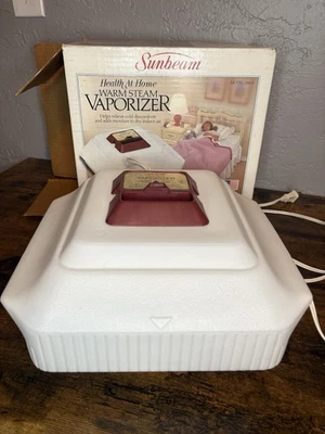 Humidificador vaporizador de vapor caliente Sunbeam Health At Home 1992 vintage Foto 1 de 4