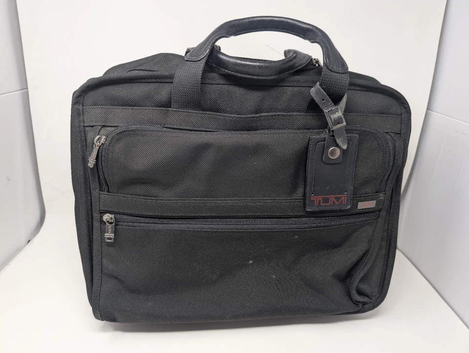 18" Tumi ALPHA Rolling Laptop Bag Ballistic Nylon Black VINTAGE Luggage Wheeled - Image 1 of 4