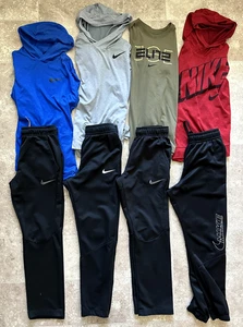 EUC BOYS NIKE LOT SZ LARGE PANTS AND LONG SLEEVE T-SHIRTS - Picture 1 of 18