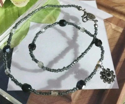 Diseñador ROBERT ROSE Delicado Facetado Cuentas Estrás Colgante 14" Collar! Foto 1 de 4