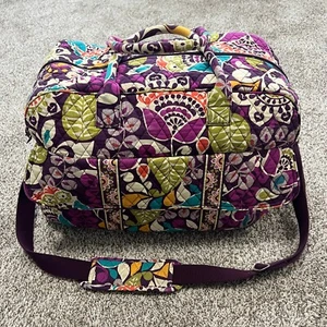 Vera Bradley Quilted Duffel Bag Retired Suzani Shoulder Strap + Double Handles - Picture 1 of 15