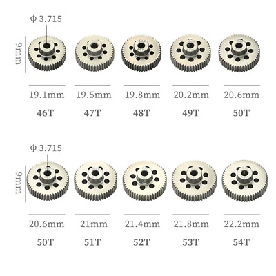 7075 Aluminum Metal Gear 21-54T Motor Gear for 1/10 RC Model Car Accessories - Image 1 of 4