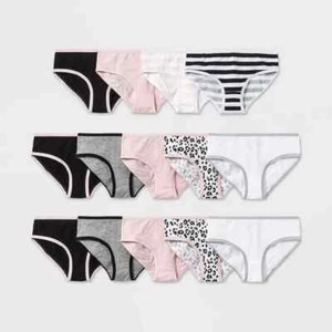 Cat & Jack 14 PAIRS Animal Print Cotton Hipster Underwear - Size 12 NEW UNOPENED - Picture 1 of 16