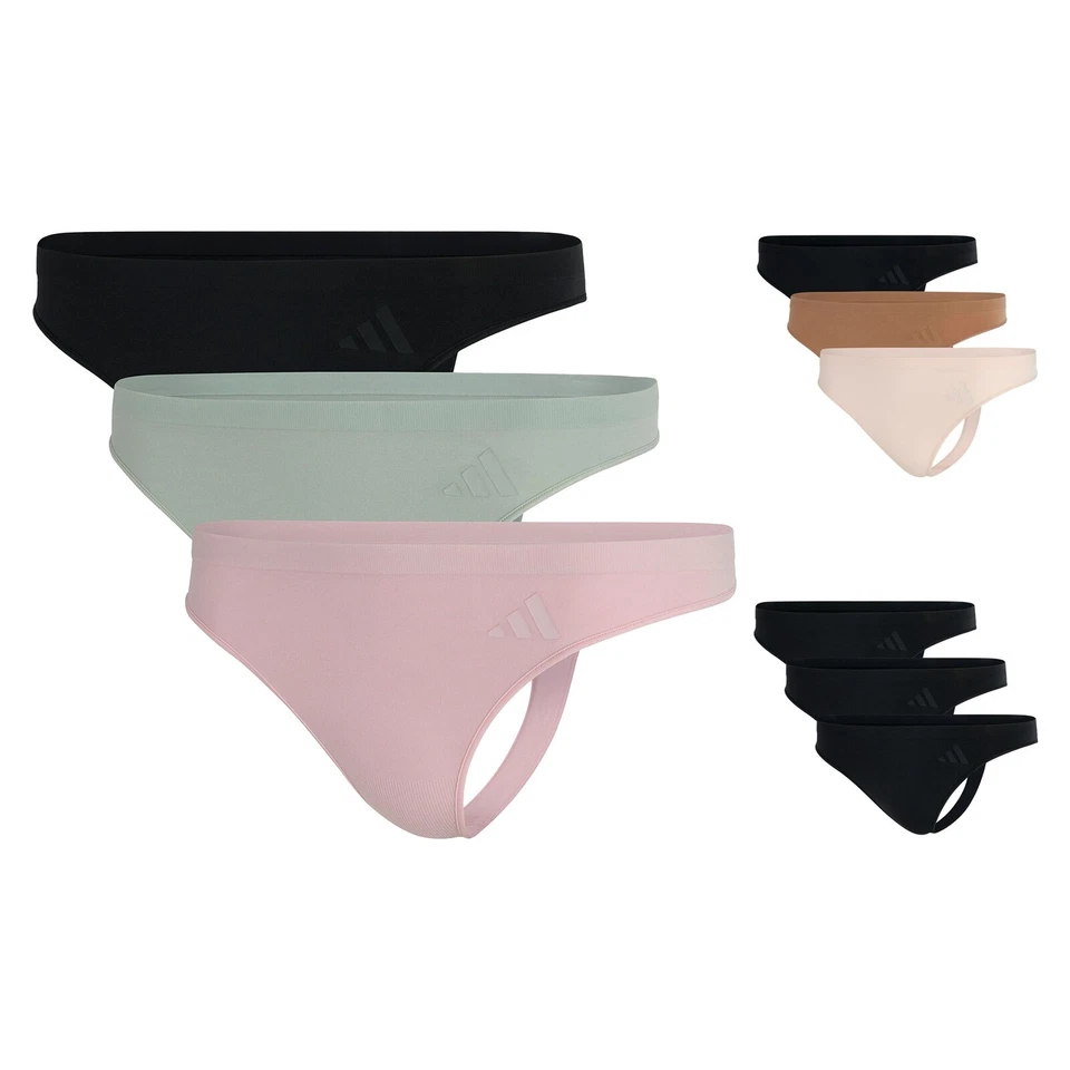3er Pack Adidas Damen String Thong Tanga Stringtanga Active Ultimate Stretch - Bild 1 von 1