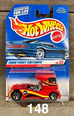 Hot Wheels 1999 First Editions Semi Fast #914 Red Variation Kenworth Peterbilt - Image 1 of 2