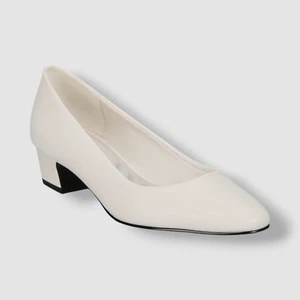 Easy Street Women's White Prim Kitten Heel Pumps Shoe Size 6M - Picture 1 of 5