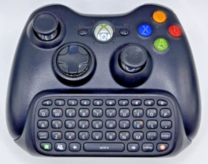 Controlador Inalámbrico Original 1403 Xbox 360 Negro con Chatpad OEM Probado y Funciona - Imagen 1 de 5