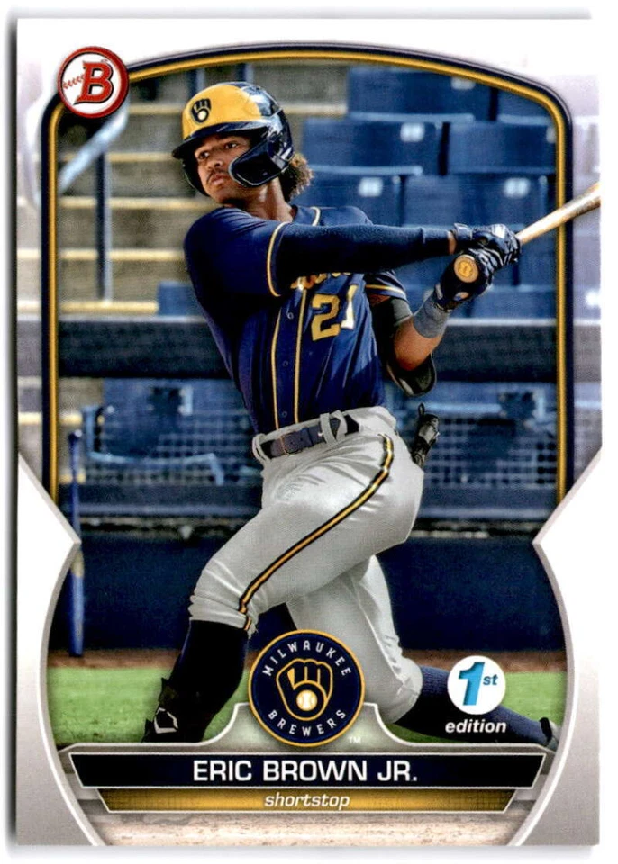 2023 Bowman 1st Edition #BPPF-41 Eric Brown Jr.  Milwaukee Brewers - Image 1 of 2