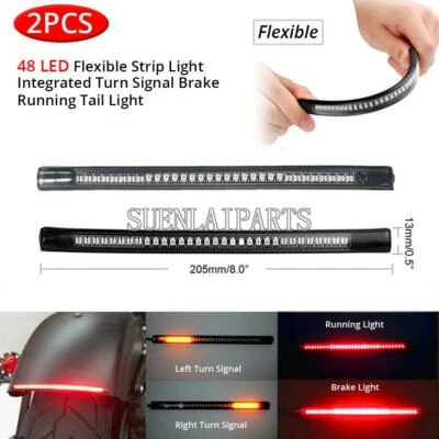 2PCS 48 LED Strip Stop Brake Tail Light For Yamaha V Star 650 950 1100 1300 XVS - Imagem 1 de 4