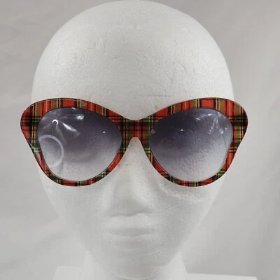 Gafas de sol Bon Chanze de colección para mujer ojo de gato mariposa a cuadros rojas años 60 en muy buena condición años 60 raras Foto 1 de 4