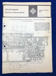 Manual de información de servicio original Telefunken / bajazzo de lujo 5611 - Imagen 1 de 1