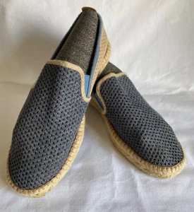 Toni Pons Espadrilles aus Spanien Leinen Größe 45 Blau Beige Herren Neuwertig - Bild 1 von 8