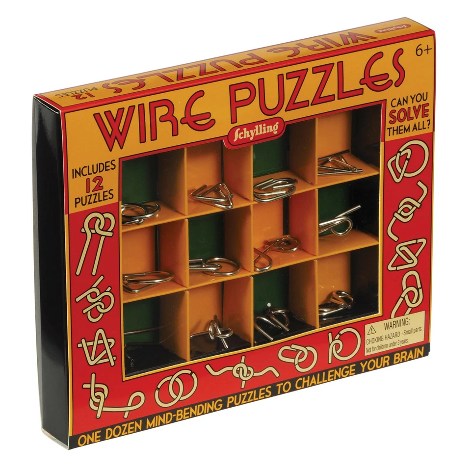 Schylling 12 Wire Puzzles Ages 8 019649220694