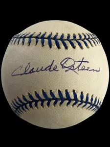 Claude Osteen Dodges Signed Autographed OALB DiMaggio Yankees Budig MLB Baseball - Picture 1 of 2