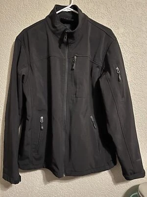 Free Country Men' Medium Black Full Zip Fleece Insulated  Soft Shell Jacket - Image 1 of 4