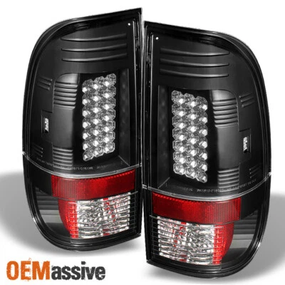 Par de luces traseras LED negras izquierda+derecha para Ford F250/F350/F450/F500 2008-2016 Foto 1 de 4