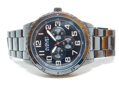 August Steiner AS8060BK Black Tone Quartz Analog Men's Watch - Image 1 of 4