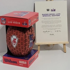 SUPER BOWL LVIII 58 LIMITED EDITION KANSAS CITY CHIEFS WILSON FOOTBALL- 250 MADE - Picture 1 of 22