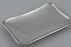 Schale rechteckig leichter Hammerschlag O. Walter Handarbeit 835er 368gr. 1088 - Bild 1 von 9