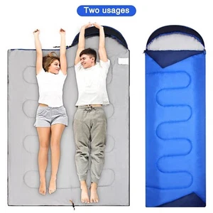 3-4 SEASON 214cm SINGLE SLEEPING BAGS CAMPING RECTANGULAR ENVELOPE ZIP UP ADULT - Picture 1 of 8