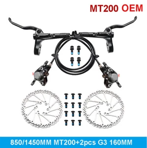 Juego de frenos de disco hidráulicos Shimano BL BR MT200 freno de bicicleta de montaña G3 HS1 RT56 rotor - Imagen 1 de 22