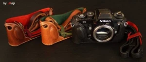 LUIGI PREMIUM "BUMP" CASE+DELUXE STRAP for CLASSIC NIKON F3-F3HP+DHL INCLUDED - Picture 1 of 4