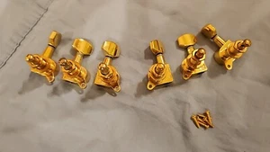 Set of Unbranded, 3+3, Gold Tuners for Electric Acoustic Guitar - Picture 1 of 4