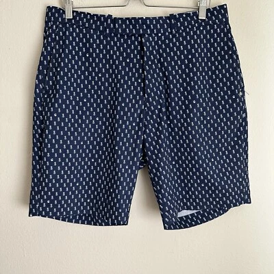 RLX By Ralph Lauren Shorts Mens 34 Blue Pineapple Print Featherweight Golf - Image 1 of 4
