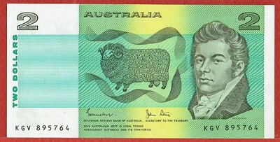 AUSTRALIA ND(1983) $2.00 PICK#43d CU & 3 OTHER $2.00 (1976-85) VF-AU LOT PRICE - Image 1 of 4