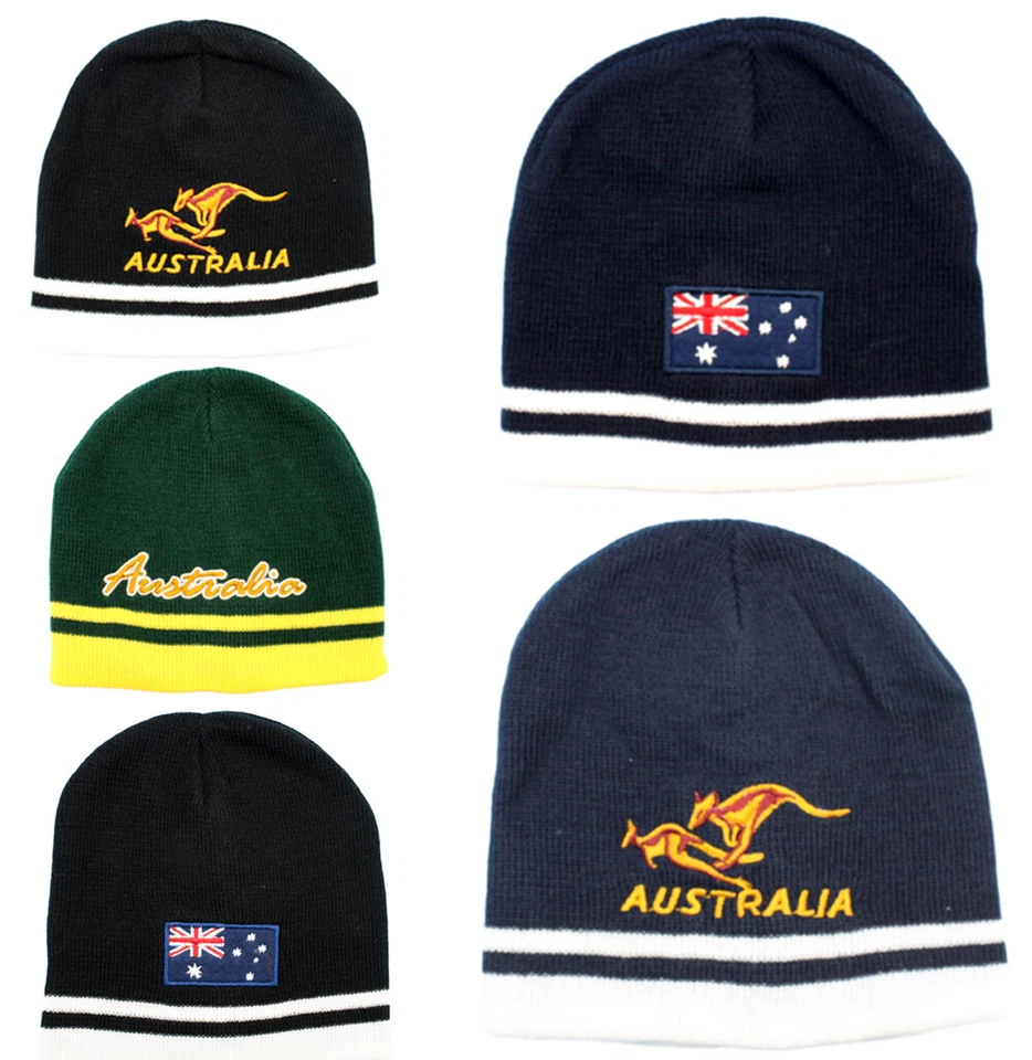 Australian Souvenir Unisex Beanie Womens Ski Winter Warm Hat Cap Australia Flag - image 1 of 1