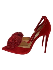 Christian Louboutin Tsarou Pumps Wildleder spitz zulaufend Damen Gr. 36 rot gebraucht - Bild 1 von 5