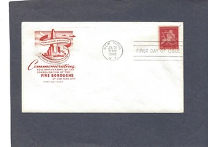#C38 5c NYC ISSUE FDC NEW YORK,NY JUL 31-1948 HOUSE OF FARNAM CACHET - Picture 1 of 1