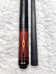 Jacoby Pool Cue w/ V4 Black Carbon Shaft (Bloodwood & Cocobolo) HARD CASE & CAPS - Picture 1 of 18