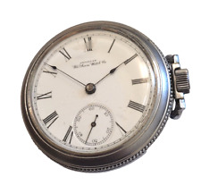 Antique 1891 Waltham Watch Co Pocket Watch - Size 16 - Sidewinder.