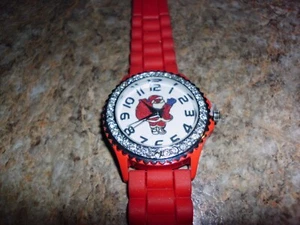 Geneva SANTA Strass Silikon Gel Uhr, rot, neu - Bild 1 von 2