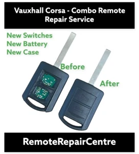 Vauxhall Corsa key fix Service 2 button remote key fob complete refurbishment - Picture 1 of 1