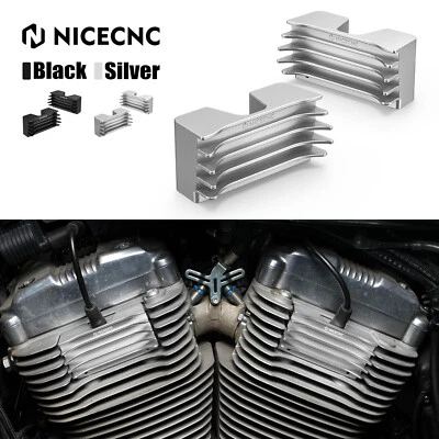 Cubierta de perno de cabeza de bujía con aletas CNC para Harley Sportster 1200 Roadster XL1200R Foto 1 de 4