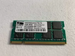 ProMOS 1 x 1 GB (1 GB Total) PC2-5300S DDR2 Laptop RAM (V916765G24QCFW) - Picture 1 of 2