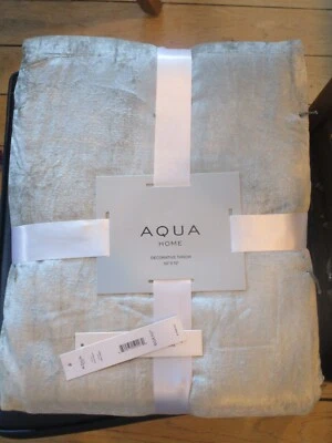 AQUA Velvet Ombré Throw 50"W x 70"L Gray - Image 1 of 2